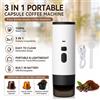 NONE Macchina da Caffè Portatile 3 in 1 con Serbatoio da 120ml Compatibile con Diverse Capsule Facile da Pulire Macchina per Espresso da Viaggio