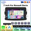 Podofo 2 Din 7" Android Car Stereo 4G+64G per Renault Dacia Sandero Duster Lettore multimediale per auto Navigazione GPS WiFi Autoradio Wireless CarPlay Android Auto BT FM RDS Sistema intelligente per
