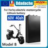 Ddadache Batteria agli ioni di litio per moto elettrica 60V 40Ah 2000W per scooter elettrico pieghevole a due ruote Harley Citycoco, caricabatterie gratuito