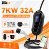 JDMEX Caricatore EV Portatile JDMEX 7KW Tipo 2 IEC62196-2 32A Monofase EVSE con Corrente Regolabile e Controllo tramite App per Auto Elettriche