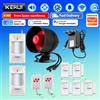 KERUI Sistema di Allarme KERUI con Sirena 110db Compatibile con Tuya WIFI, Altoparlante Potente, Allarme Antifurto per Casa con Sensori di Movimento per Porte e Finestre