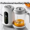DWiusty Robot da Cucina Multifunzione per Alimenti per Neonati, Macchina per la Preparazione di Alimenti Solidi, Frullatore Elettrico, Tritatutto, Mixer, Vaporiera e Cuocitore, Processore per Alimenti per