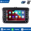 gearelec Autoradio Android 2 Din con Lettore Multimediale, GPS, WiFi, Carplay per VW Volkswagen Skoda Octavia Golf 5 6 Touran Passat B6 Polo Jetta