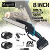 Magnitt Sega elettrica portatile da 8 pollici senza spazzole, motosega elettrica piccola senza fili per taglio rami, motosega per legno, utensile elettrico compatibile con batteria Makita 18V