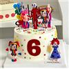 Bandai Set di 8 Pezzi: Bambole di Peluche Pomni e Jax del Meraviglioso Circo Digitale, Giocattoli Carini, Regalo e Decorazione per Torte