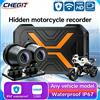 WDSZKMYF Dashcam per Moto a Doppia Lente 1080P, Impermeabile IP67, Connessione WiFi al Telefono, EIS Anti-Vibrazione Intelligente, Registratore di Guida Sportiva per Moto