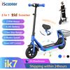 iScooter Monopattino Elettrico per Bambini IScooter IK7 8.5', Manubrio Regolabile, Sedile e Cestino Rimovibili, Motore 250W 3 Velocità, Riproduzione Musica Bluetooth e Controllo tramite App