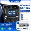 AUTOABC Modulo Wireless Carplay Android Auto per VW Volkswagen Skoda Octavia A5 Golf 7 Polo Passat B8 Sistema MIB MIB2 Supporto Mirror Link Airplay Bluetooth Telecamera di retromarcia