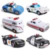 TAKARA TOMY Modellini Auto Originali Pixar Cars: Sheriff White, Doc Hudson, Sally, Modelli in Metallo 1:55, Auto da Corsa in Metallo Pressofuso, Regali di Compleanno per Bambini