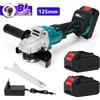 TKKEACE Smerigliatrice Angolare Elettrica Brushless 125MM, 3 Velocità, Senza Fili, Utensile da Taglio per Lavorazione del Legno, Compatibile con Batterie Makita