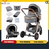 Magic ZC（母婴） Passeggino Leggero 3-in-1 per Neonati, Reclinabile e con Seggiolino Auto, Pieghevole, Sistema da Viaggio per Neonati, Ideale per Viaggi Aerei e Lunghi Viaggi, con Cesto Portaoggetti, Carrozzina Alta