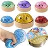 Bandai Nuovo Set da 1-12 Pezzi di Squishy a Forma di Raviolo Glitterato con Scatola, Giocattolo Sensoriale Antistress