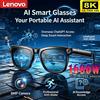 Lenovo Occhiali da Sole Lenovo Hot 8K AI Smart con Fotocamera da 1600W, Chiamate Bluetooth, Musica, Traduzione AI, Controllo e Protezione Anti-Luce Blu per Uomo