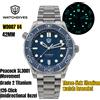 Watchdives WD007 V4 42mm Orologio SL3001 Movimento automatico Titanio NTTD Orologio da polso con vetro zaffiro bombato Orologio luminoso