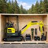 LANDWARD Mini Escavatore con Motore Kubota Euro 5, Escavatore Idraulico Cingolato da 1,8 Tonnellate, Escavatore da Giardino 2T per Uso Domestico, Escavatore Diesel Personalizzato