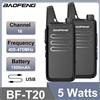 Baofeng 2PCS BF-T20D Walkie Talkie Radio Portatile Bidirezionale Ricarica USB VOX UHF Riduzione Rumore Copia Frequenza Wireless Chiamata Criptata Ricarica Type-C Radio Amatoriale