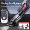 NONE Aspirapolvere Portatile Senza Spazzole, Senza Fili, Alta Potenza di Aspirazione, per Casa e Auto, Mini, Ricaricabile, con LED per Pulizia Auto