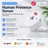 coolo Sensore di Presenza Radar Zigbee 24G Mmwave con Opzioni per Temperatura, Umidità, Luminosità e Rilevamento Movimento Compatibile con Zigbee2mqtt e Hub TUYA