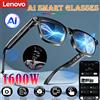 Lenovo Occhiali da Sole Intelligenti AI Lenovo con Doppia Fotocamera 8K HD 1600W, Traduzione in Tempo Reale, Chiamate Bluetooth, Riproduzione Audio Video e Musica