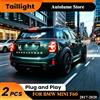 carinamoba Coppia di fanali posteriori a LED aggiornati per MINI Cooper Countryman F60, luce posteriore con indicatore di direzione sequenziale dinamico, lente trasparente anti-sbiadimento, consumo energetico