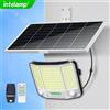 Intelamp Fari Solari da Esterno con Batteria a Lunga Durata 20000mAh, Pannello Solare Super Grande per Ricarica Rapida, 3 Sensori di Movimento per un Raggio di Rilevamento Più Ampio e Prolungato,