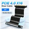 fenvi Cavo Riser Fenvi PCI Express X16 15/20/30CM 90° ° Cavo di prolunga flessibile per montaggio verticale della scheda grafica