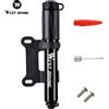 West Biking Pompa Mini per Bicicletta WEST BIKING 100PSI, Valvola Schrader e Presta, Pompa per MTB e Bici da Strada, Pompa ad Aria Manuale in Lega di Alluminio, Gonfiatore per Pneumatici