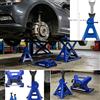 NONE Confezione da 2 cavalletti in acciaio resistente con maniglia ergonomica, cavalletti di supporto per veicoli con altezza regolabile a cricchetto e base antiscivolo, per berline, SUV, manutenzione in