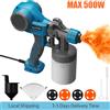 Parrior Spruzzatore di vernice elettrico HVLP da 500 W, contenitore da 600 ml, 4 ugelli e 3 modelli di spruzzatura, facile da pulire, per pareti, mobili, armadietti, pittura fai da te, per la casa - Blu