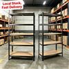 NONE Scaffalatura Metallica a 5 Ripiani per Carichi Pesanti, Capacità di Carico 500kg, Design Senza Bulloni, Struttura Componibile, Altezza Ripiani Regolabile in MDF, Scaffale Multiuso di Grandi Dimensioni