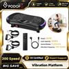 NONE Podofo Piattaforma Vibrante 3D per Esercizi, 200 Livelli di Velocità, 9 Modalità Automatiche, Luce LED, Musica, Agopressione Magnetica, Carico 200kg, Telecomando, Allenamento Total Body, Attrezzatura