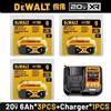 DEWALT Batteria DeWALT 20V 100% Originale, Batteria agli Ioni di Litio Ricaricabile 5AH/6AH, Batteria di Ricambio per Utensili Elettrici Dewalt DCB200 DCB206