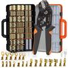 NONE Kit di Crimpatura SN-58B, Terminali a Molla Maschio e Femmina da 2.8/4.8/6.3mm con 300 Connettori per Cavi e Guaine Isolanti