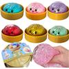 Bandai Nuovo Set da 1-12 Pezzi di Squishy a Forma di Raviolo Glitterato con Scatola, Giocattolo Sensoriale Antistress