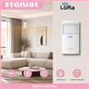 staniot Sensore di Movimento PIR Wireless LoRa Staniot, Rilevatore Umano Intelligente a Lungo Raggio 500m, Allarme Anti-Manomissione, Rilevatore di Sicurezza Intelligente per la Sicurezza Domestica