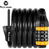 West Biking Lucchetto Antifurto Impermeabile per Bicicletta WEST BIKING con Supporto di Montaggio, Cavo in Acciaio Spesso, Combinazione a 4/5 Cifre, Sicurezza per Biciclette