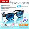 Lenovo Occhiali Smart AI Lenovo con Traduzione AI, Fotocamera HD 1600W, Riprese 4K, Chiamate Bluetooth, Registrazione Immagini, Musica - Occhiali da Sole Intelligenti