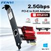 fenvi Scheda di rete Ethernet Gigabit FENVI 2.5G PCI-E a RJ45 RTL8125 Adattatore LAN PCI Express RJ45 per PC desktop Windows 10/11 Gaming