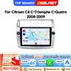 OSSURET Offerta Speciale Autoradio 2 Din 9 Pollici Android 14 con Snapdragon 6115 Touchscreen Navigatore GPS per Citroen C4 C-Triomphe C-Quatre 2004-2009 WiFi Wireless CarPlay Android Auto DSP EQ