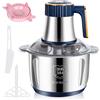 Tritacarne Elettrico 5L 500W 5 Velocità 30000-40000RPM Acciaio Inox 304 6 Lame Sistema Frizione in Metallo Bassa Rumorosità 36dB Robot da Cucina Multifunzione per Carne Frutta Noci
