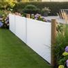 NONE Recinzione da Giardino Bifacciale 110x500cm - Recinzione Decorativa Bianca - Design a Doppia Faccia - Effetto Legno Resistente alle Intemperie - Ideale per Cortile, Prato, Giardino, Patio, Orto -