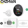 CHZHVAN Rilevatore di Monossido di Carbonio 4 o 3 in 1 con Allarme CO, Sirena 85dB e Sensore di Temperatura e Umidità per Sicurezza Domestica