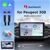 Junsun Sistema Audio per Auto Junsun Smart per Peugeot 308 T9 308S 2013-2017 con CarPlay Wireless e Android Auto 360 ° Sistema Intelligente per Auto con Telecamera Panoramica, Navigazione GPS, SWC, DSP
