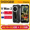 DOOGEE V Max 2 Android 16, Telefono Robusto 5G di Punta, Display Digitale da 6.78'', 48GB (16+32) RAM + 512GB ROM, Batteria Grande da 22000mAh, Doppia Luce da Campeggio, Ricarica Super Veloce da 120W