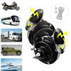 NONE 2 Pezzi Clacson Universale a Forma di Lumaca, Clacson Elettrico a Lumaca per Auto, Moto, Camion, Barca, Nero