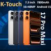 K-Touch NUOVI Telefoni Cellulari Smartphone iFone 17 Pro Maxi Android 7.3 Pollici 16+48MP 5G Dual SIM 7800mAh Sblocco Facciale Versione Globale