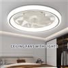 ludengchaoshi Ventilatore da Soffitto Intelligente con Luce, Silenzioso, Programmabile, con Telecomando, Regolazione Luminosità Illimitata, 6 Velocità, per Camera da Letto e Soggiorno