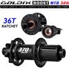 GOLDIX Mozzo MTB GOLDIX M370 Boost 32H 36T Ratchet 6 Bulloni Freno a Disco Anteriore Posteriore Perno Passante 15x110 12x148 per Bici da Montagna Shimano SRA
