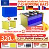 fullfutura Batteria LiFePO4 3.2V 320Ah con 8000 cicli, BMS intelligente integrato, nuova di zecca, cella prismatica ricaricabile di grado A con dispositivo di compressione della batteria, estremamente facile da