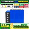 Futuraglow Batteria Lifepo4 Nuova di Zecca 3.2V 360Ah, 10000+ Cicli, Cella Ricaricabile Sicura con 3 Accessori in Omaggio, Grado A, per Fai-da-te 12V 24V 48V, per Camper, Veicoli Elettrici, Energia Domestica,